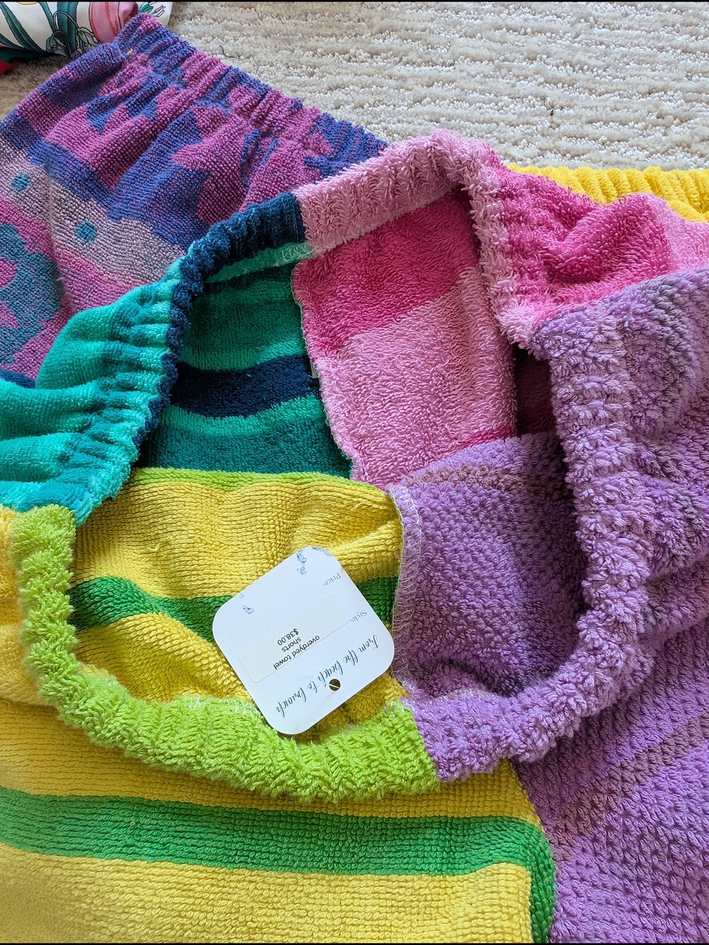 Women's Terry Cloth Recycled Beach Towels Brand New With Tags - Picture 5 of 10